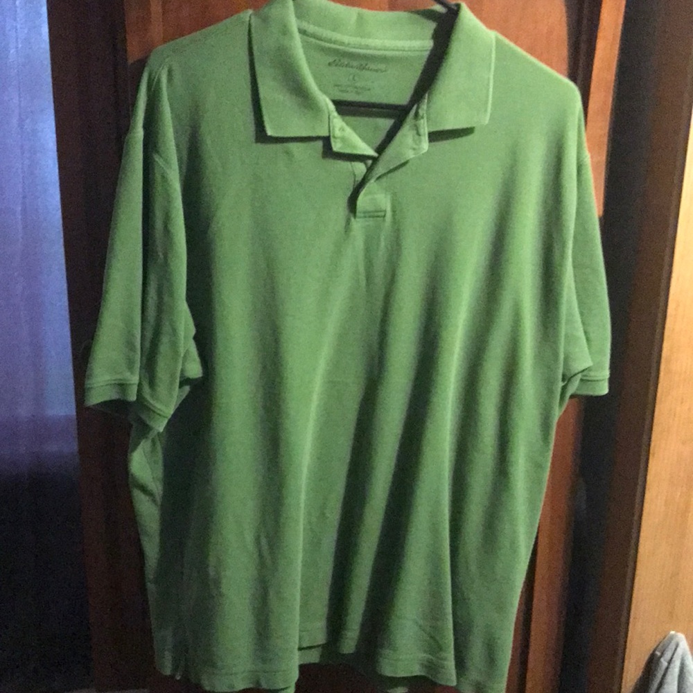 Green Eddie Bauer polo